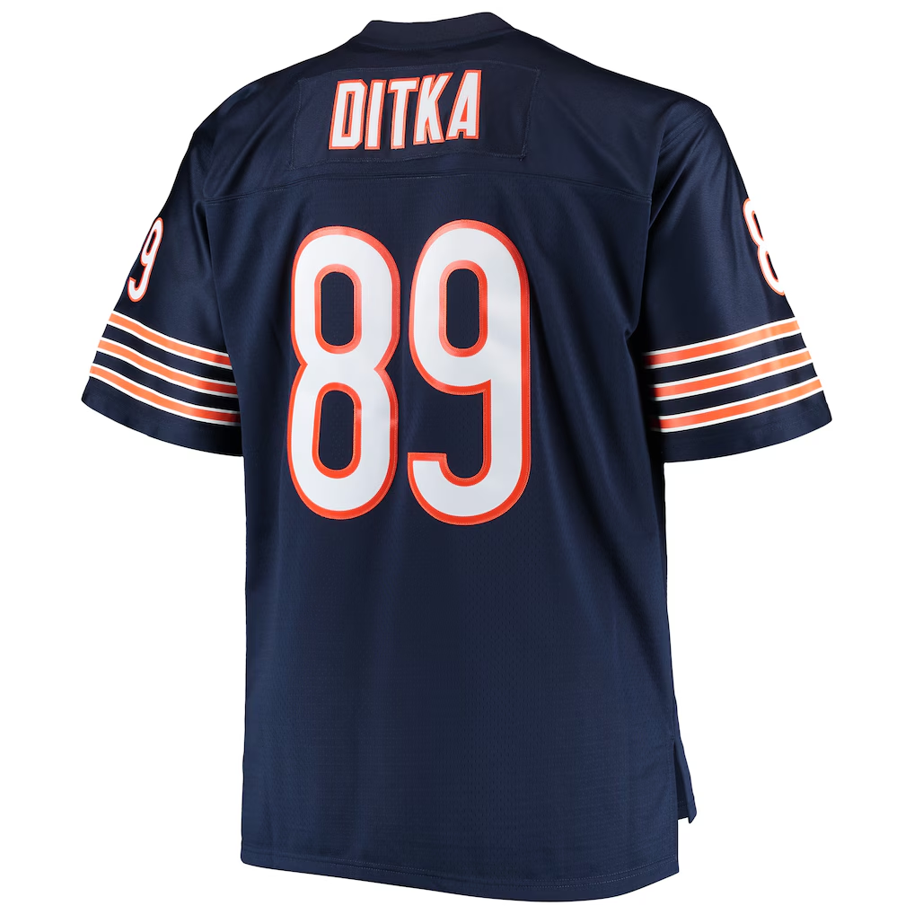 Yuxns C.Bears #89 Mike Ditka Mitchell & Ness Navy Big & Tall 1966 Retired Player Replica Stitched Jerseys