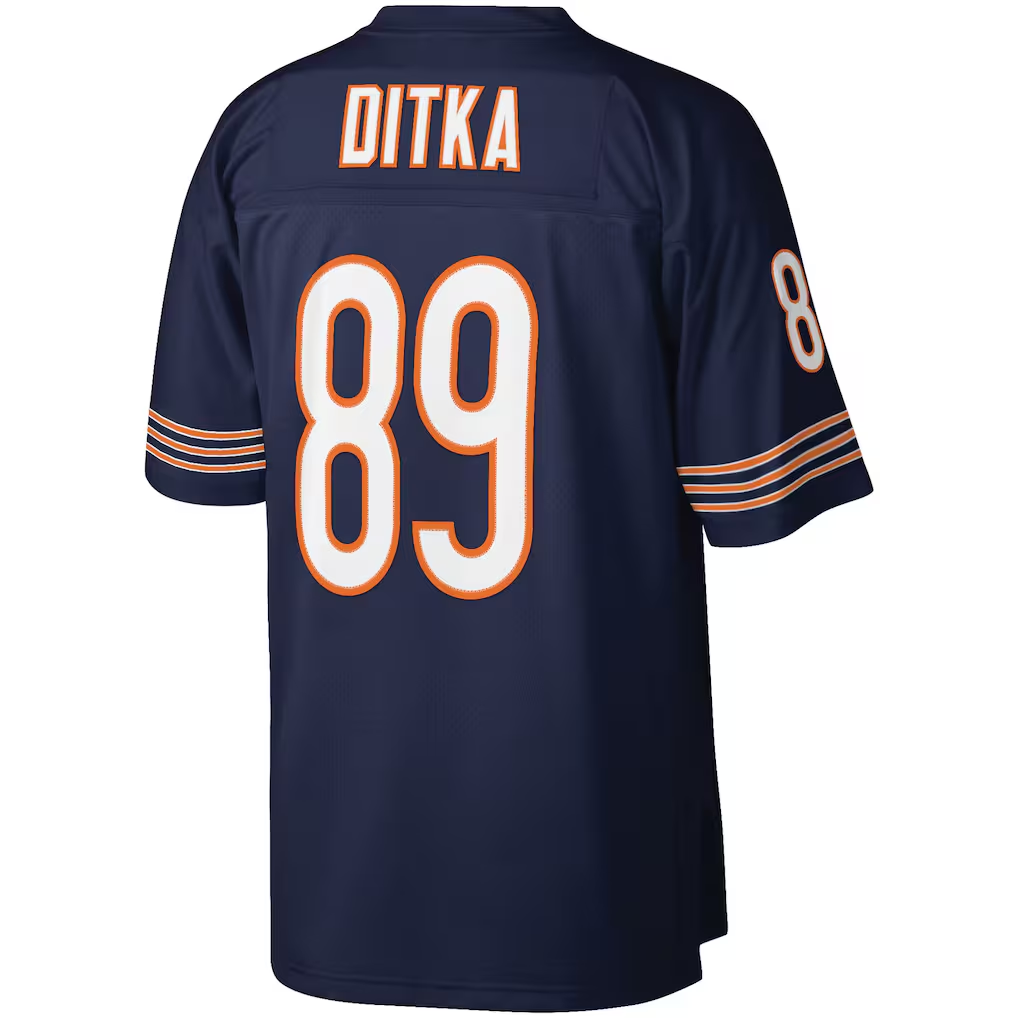 Yuxns C.Bears #89 Mike Ditka Mitchell & Ness Navy Retired Player Legacy Replica Stitched Jerseys