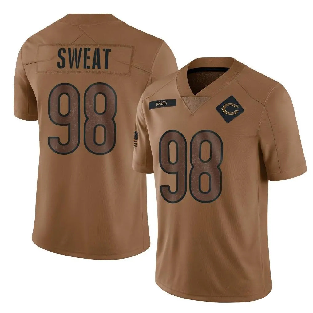 Yuxns C.Bears #98 Montez Sweat Player Brown Salute to Service Limited Stitched Jerseys
