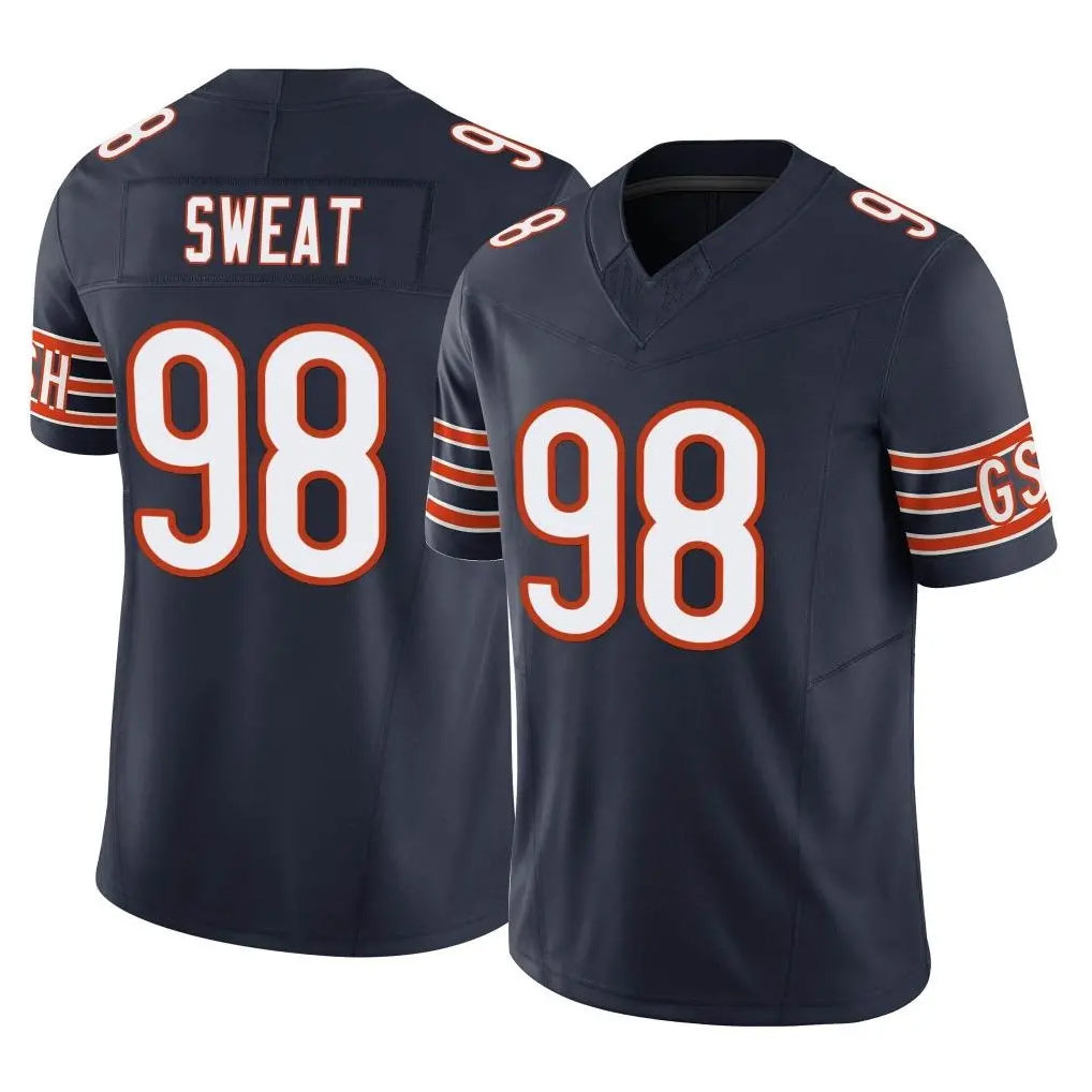 Yuxns C.Bears #98 Montez Sweat Player Navy Vapor F.U.S.E. Limited Home Game Stitched Jerseys