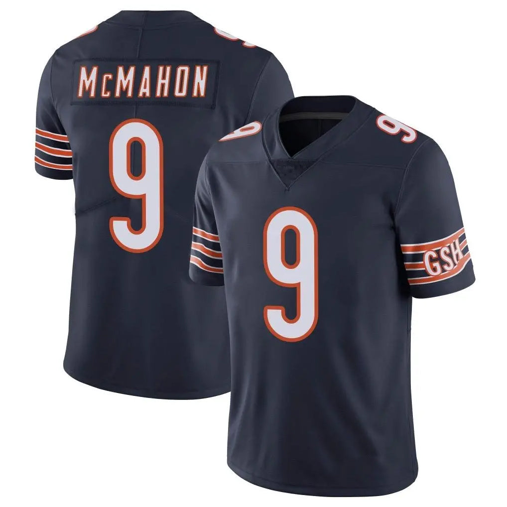 Yuxns C.Bears #9 Jim McMahon Player Navy Vapor Untouchable Limited Home Game Stitched Jerseys