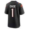 Yuxns C.Bengals #1 Ja'Marr Chase Black Game Stitched Jerseys
