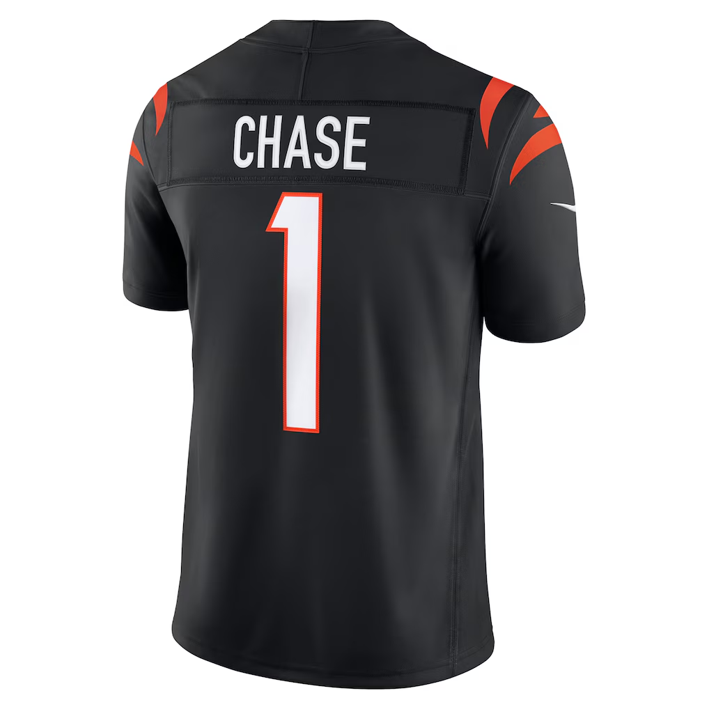 Yuxns C.Bengals #1 Ja'Marr Chase Black Game Stitched Jerseys