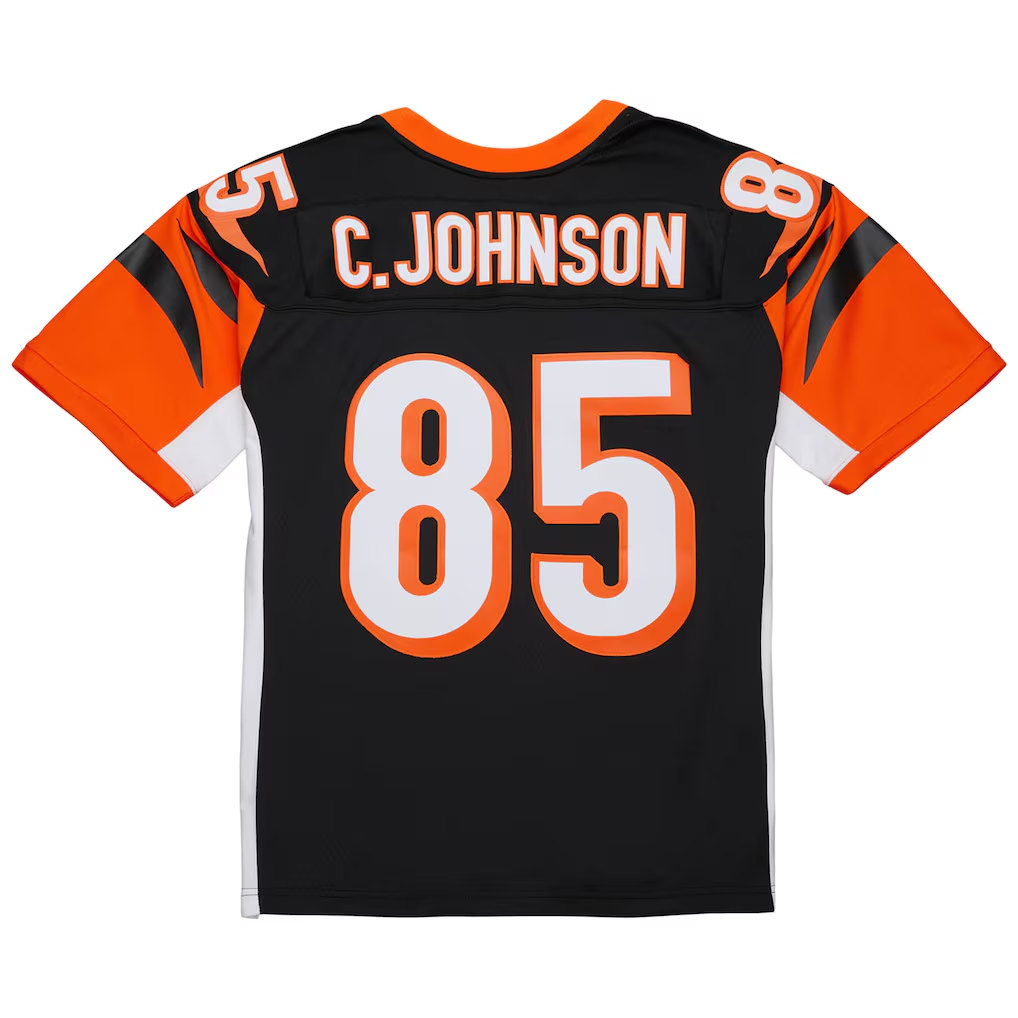 Yuxns C.Bengals #85 Chad Johnson Mitchell & Ness Black 2004 Legacy Replica Puhic Stitched Jerseys
