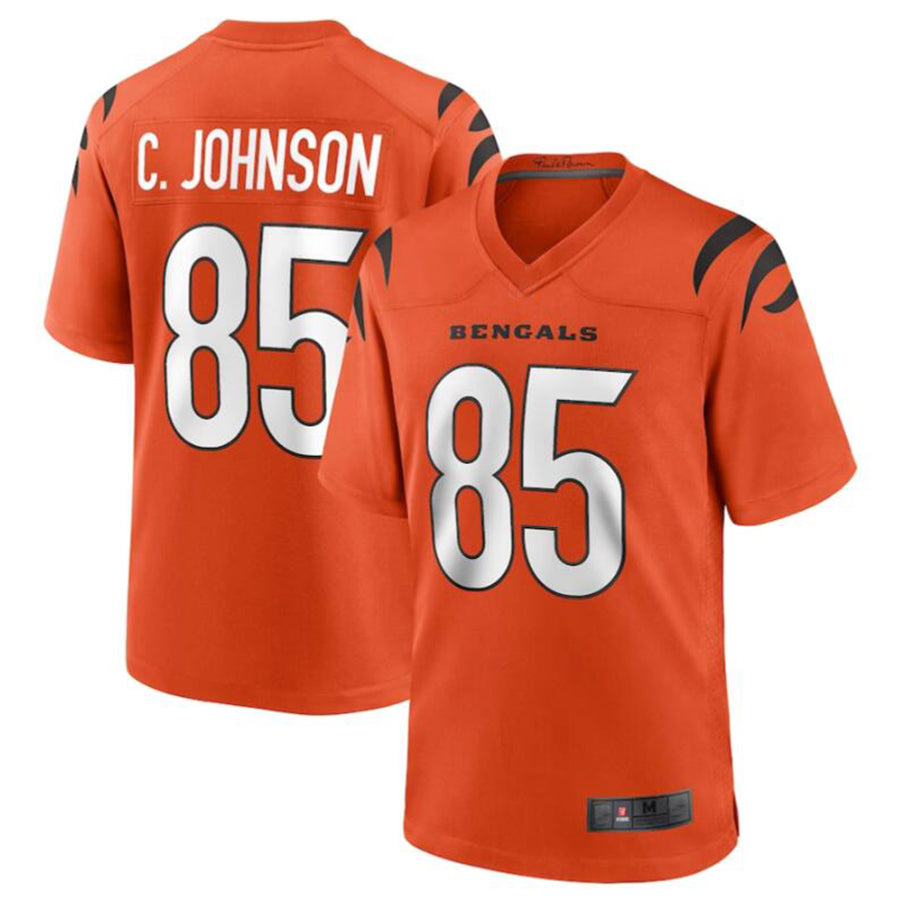 Yuxns C.Bengals #85 Chad Johnson Orange Retired Player Alternate Game Jersey American Stitched Jerseys