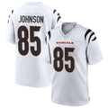Yuxns C.Bengals #85 Chad Johnson Player White Home Game Stitched Jerseys