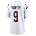Yuxns C.Bengals #9 Joe Burrow White Game Stitched Jerseys