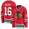 Yuxns C.Blackhawks #16 Eddie Olczyk Red Premier Breakaway Retired Player Jerseys