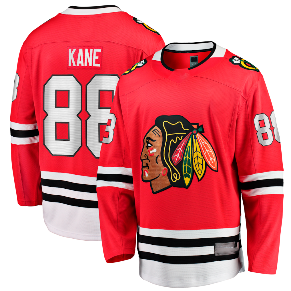 Yuxns C.Blackhawks #88 Patrick Kane Red Home Breakaway Jerseys