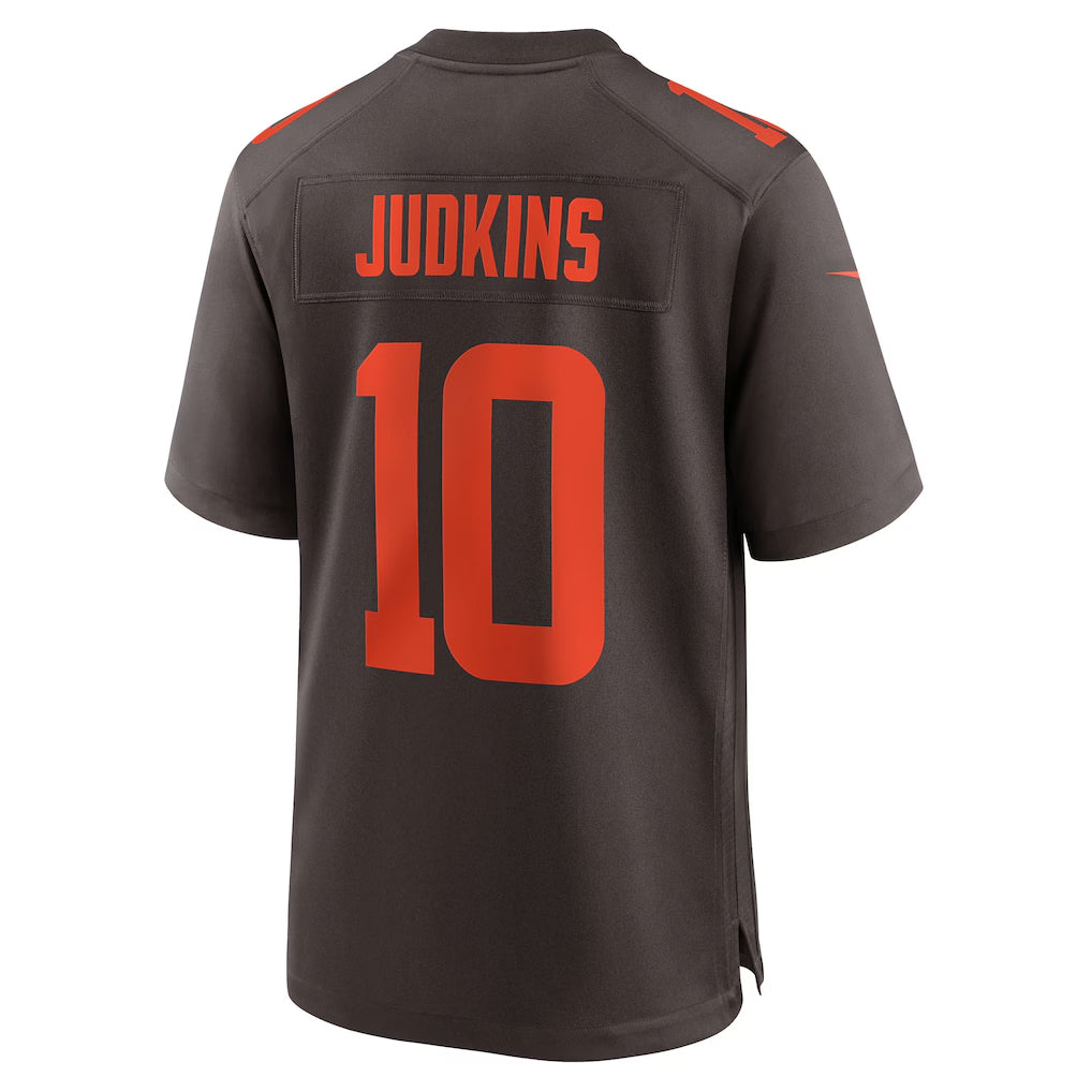 Yuxns C.Browns #10 Quinshon Judkins Player Brown Game Stitched Jerseys
