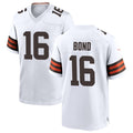 Yuxns C.Browns #16 Isaiah Bond Player White Home Game Stitched Jerseys