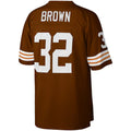 Yuxns C.Browns #32 Jim Brown Mitchell & Ness Brown Big & Tall Retired Player Replica Stitched Jerseys