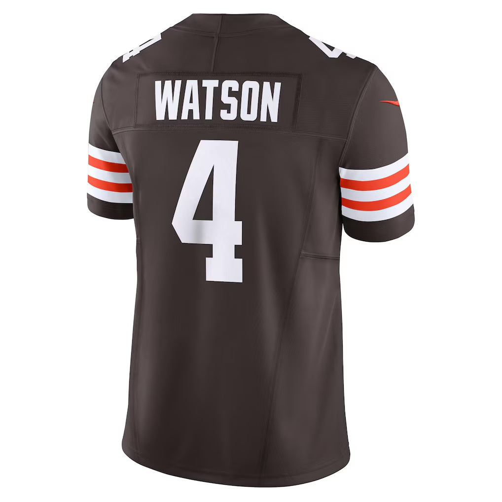 Yuxns C.Browns #4 Deshaun Watson Brown Vapor F.U.S.E. Limited Stitched Jerseys