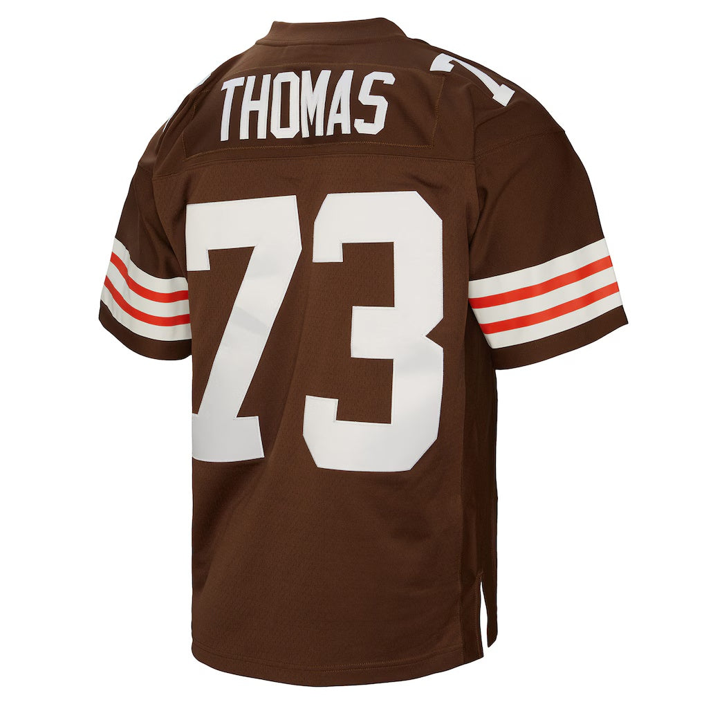 Yuxns C.Browns #73 Joe Thomas Mitchell & Ness Brown Legacy Replica Stitched Jerseys