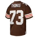 Yuxns C.Browns #73 Joe Thomas Mitchell & Ness Brown Legacy Replica Stitched Jerseys
