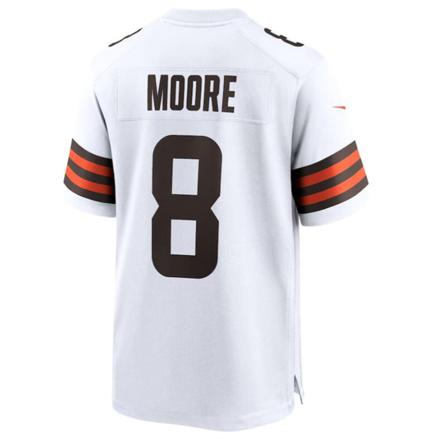 Yuxns C.Browns #8 Elijah Moore White Game Retired Player Jersey American Stitched  Jerseys