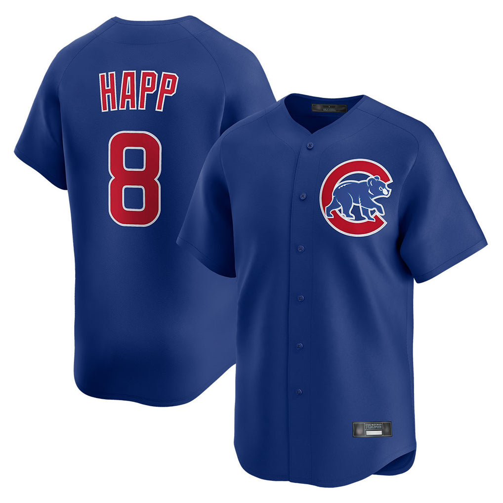 Yuxns C.Cubs #8 Ian Happ Player Royal Limited Home Stitched Jerseys