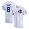 Yuxns C.Cubs #8 Ian Happ Player White Limited Elite Home Game Stitched Jerseys