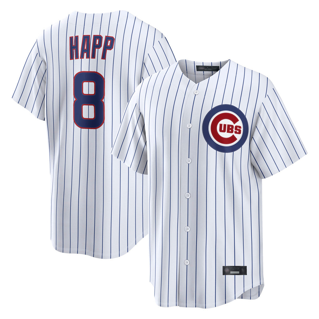 Yuxns C.Cubs #8 Ian Happ Player White Limited Home Game Stitched Jerseys