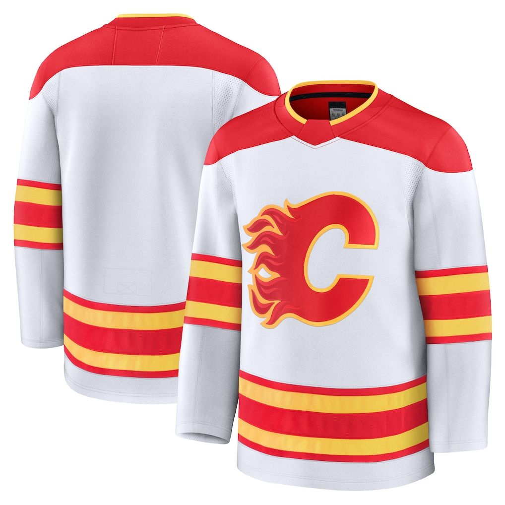 Yuxns C.Flames White Away Premium Jerseys