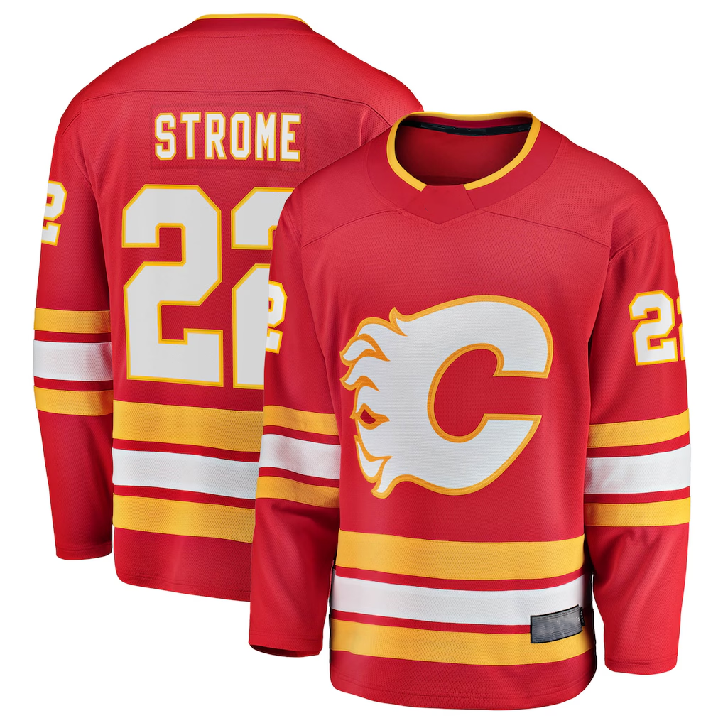 Yuxns C.Flames #22 Ryan Strome Red Home Breakaway Jerseys
