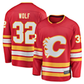 Yuxns C.Flames #32 Dustin Wolf Red Home Breakaway Jerseys