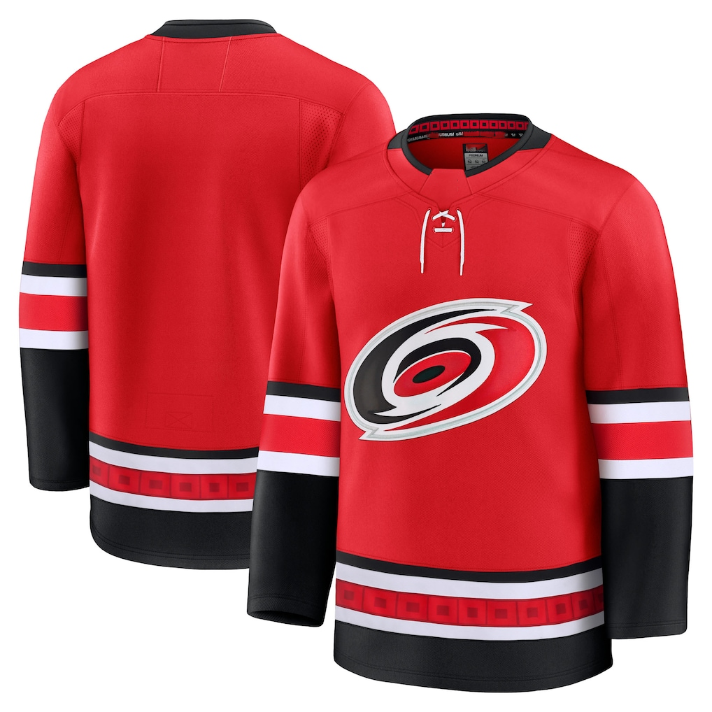 Yuxns C.Hurricanes Red Alternate Premium Stitched Jerseys