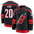 Yuxns C.Hurricanes #20 Sebastian Aho Black Home Premium Stitched Jerseys