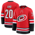 Yuxns C.Hurricanes #20 Sebastian Aho Red Alternate Premium Stitched Jerseys