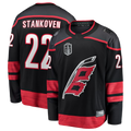 Yuxns C.Hurricanes #22 Logan Stankoven Black 2026 Stanley Cup Final Home Breakaway Stitched Jerseys