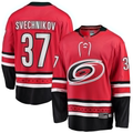 Yuxns C.Hurricanes #37 Andrei Svechnikov Red Alternate Breakaway Player Stitched Jerseys