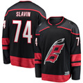 Yuxns C.Hurricanes #74 Jaccob Slavin Black Home Breakaway Player Stitched Jerseys