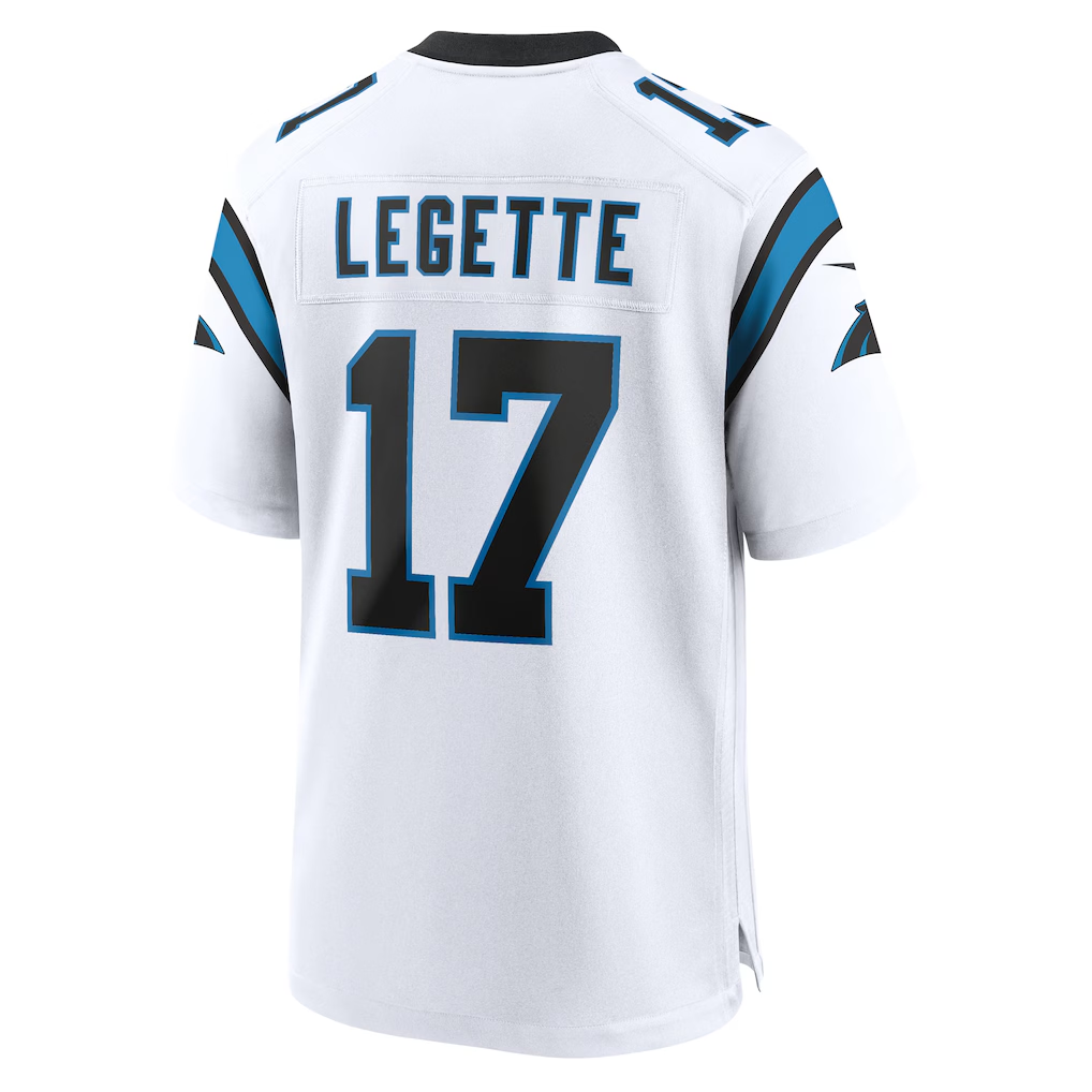 Yuxns C.Panthers #17 Xavier Legette White Game Stitched Jerseys