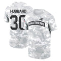 Yuxns C.Panthers #30 Chuba Hubbard Player Salute to Service Hoodies & T-Shirts Stitched Jerseys