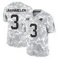 Yuxns C.Panthers #3 Princely Umanmielen Player Arctic Camo Salute to Service Limited Game Stitched Jerseys