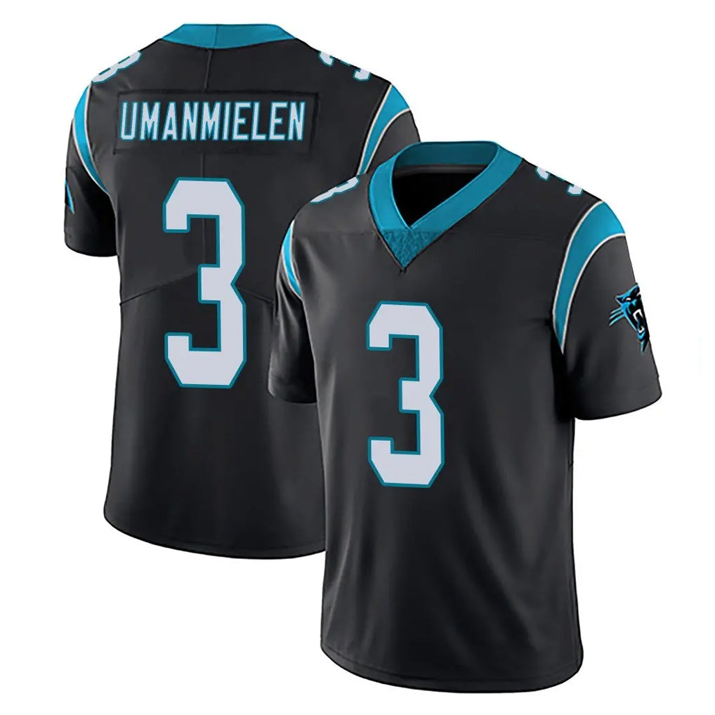 Yuxns C.Panthers #3 Princely Umanmielen Player Black Vapor Untouchable Limited Game Stitched Jerseys