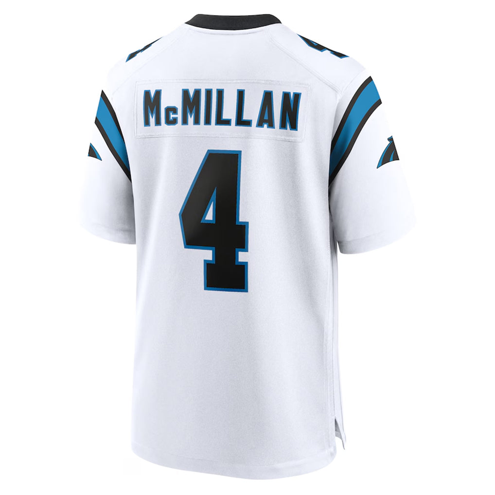 Yuxns C.Panthers #4 Tetairoa McMillan Player White Home Game Stitched Jerseys