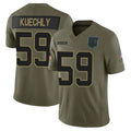 Yuxns C.Panthers #59 Luke Kuechly Player Olive Salute To Service Limited Stitched Jerseys