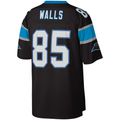 Yuxns C.Panthers #85 Wesley Walls Mitchell & Ness Black Legacy Replica Jersey