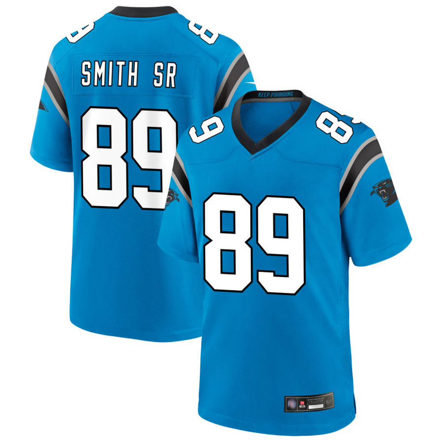 Yuxns C.Panthers #89 Steve Smith Sr Player Blue Home Game Stitched Jerseys