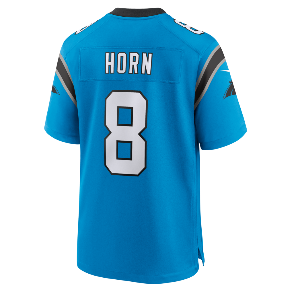 Yuxns C.Panthers #8 Jaycee Horn Blue Alternate Game Stitched Jerseys