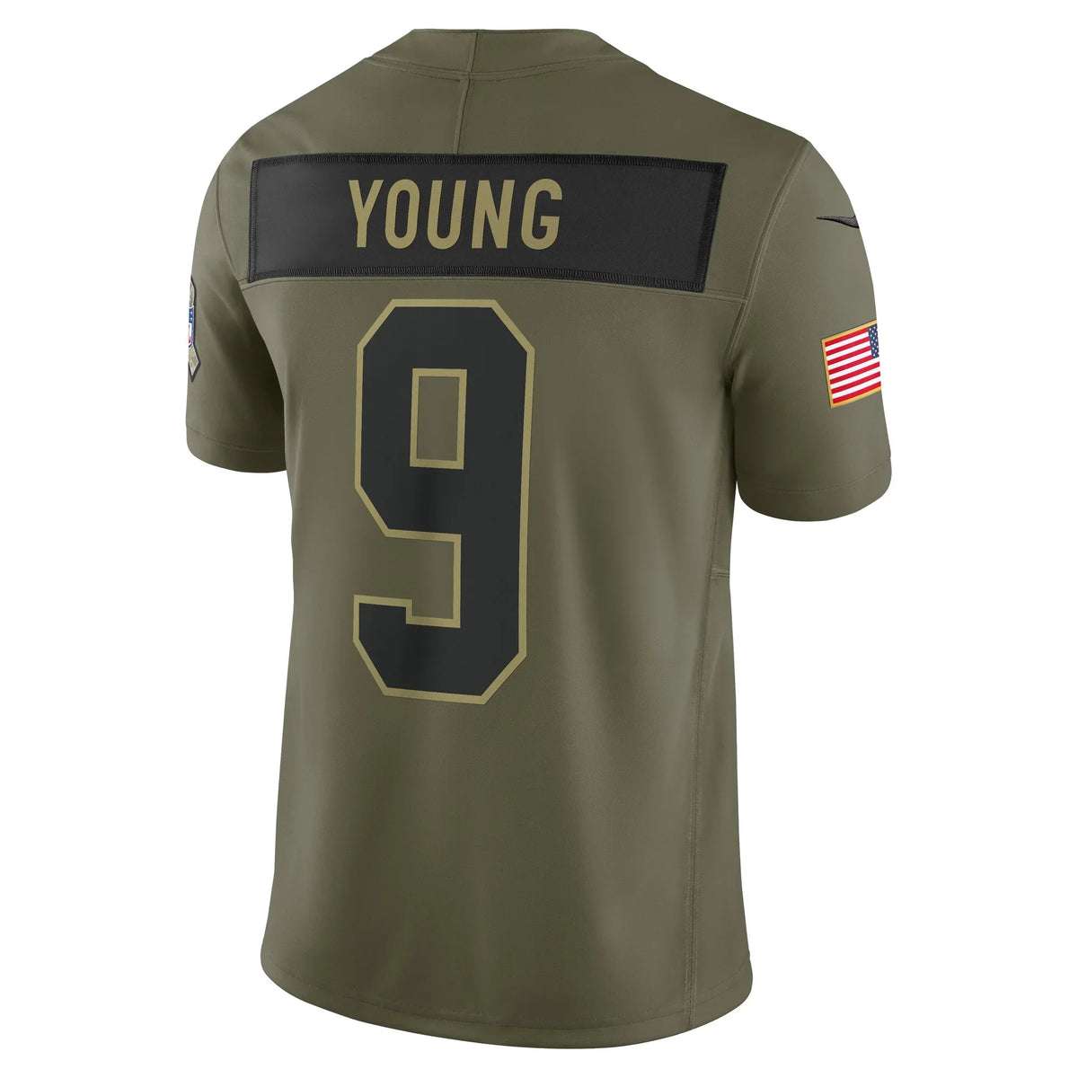 Yuxns C.Panthers #9 Bryce Young Olive 2025 Salute to Service Limited Stitched Jerseys