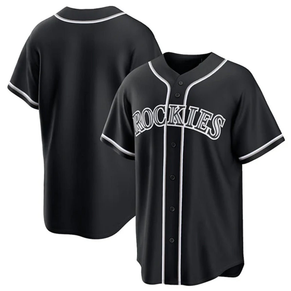 Yuxns  C.Rockies ## Rockies Blank Player Black Fashion Out Home Game Stitched Jerseys