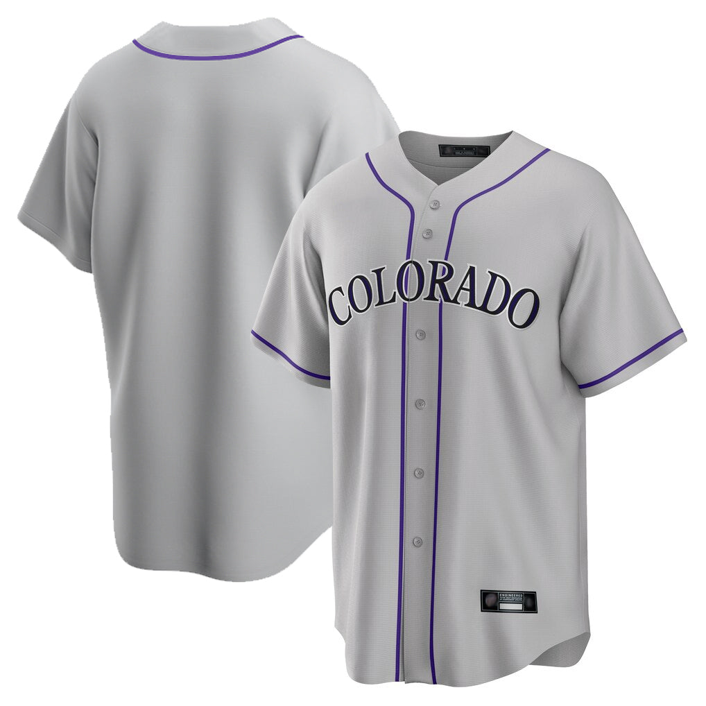 Yuxns  C.Rockies ## Rockies Blank Player Gray Game Home Stitched Jerseys