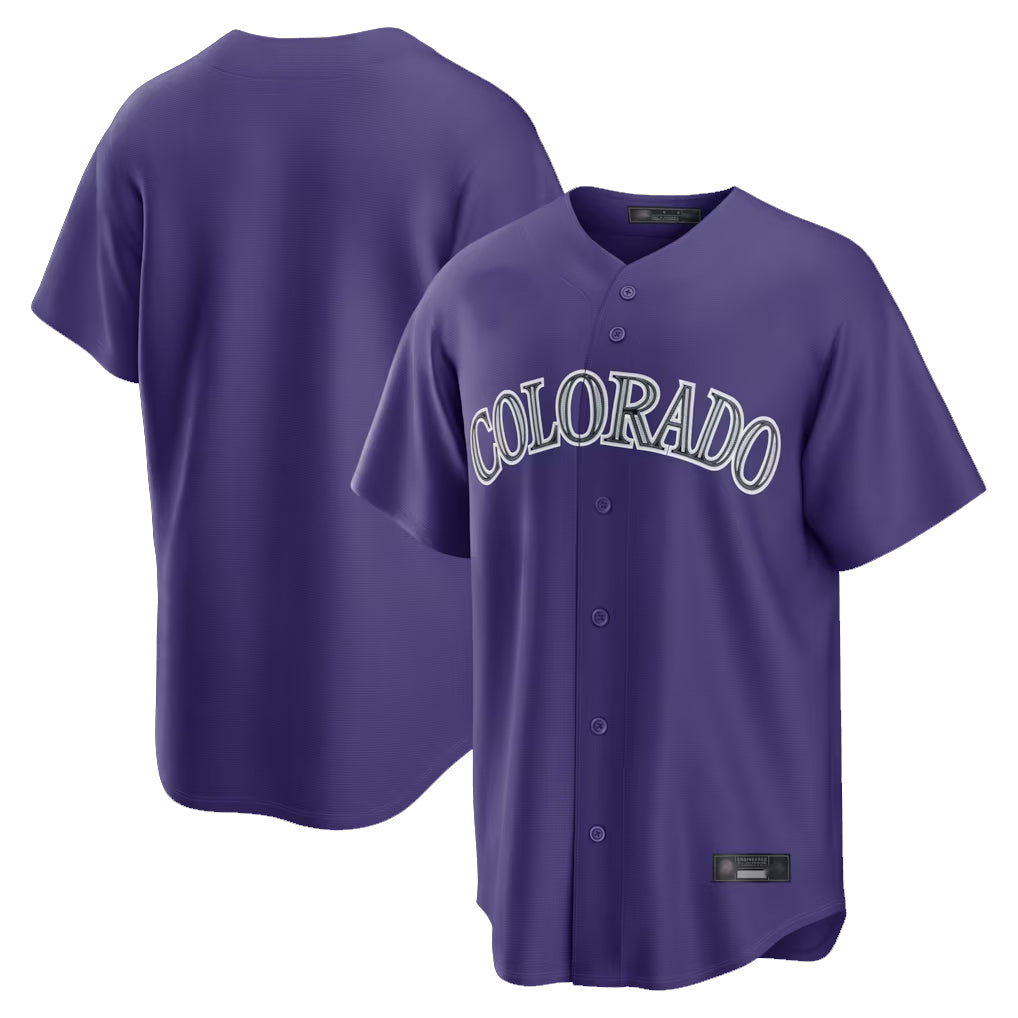 Yuxns  C.Rockies ## Rockies Blank Player Purple Game Home Stitched Jerseys