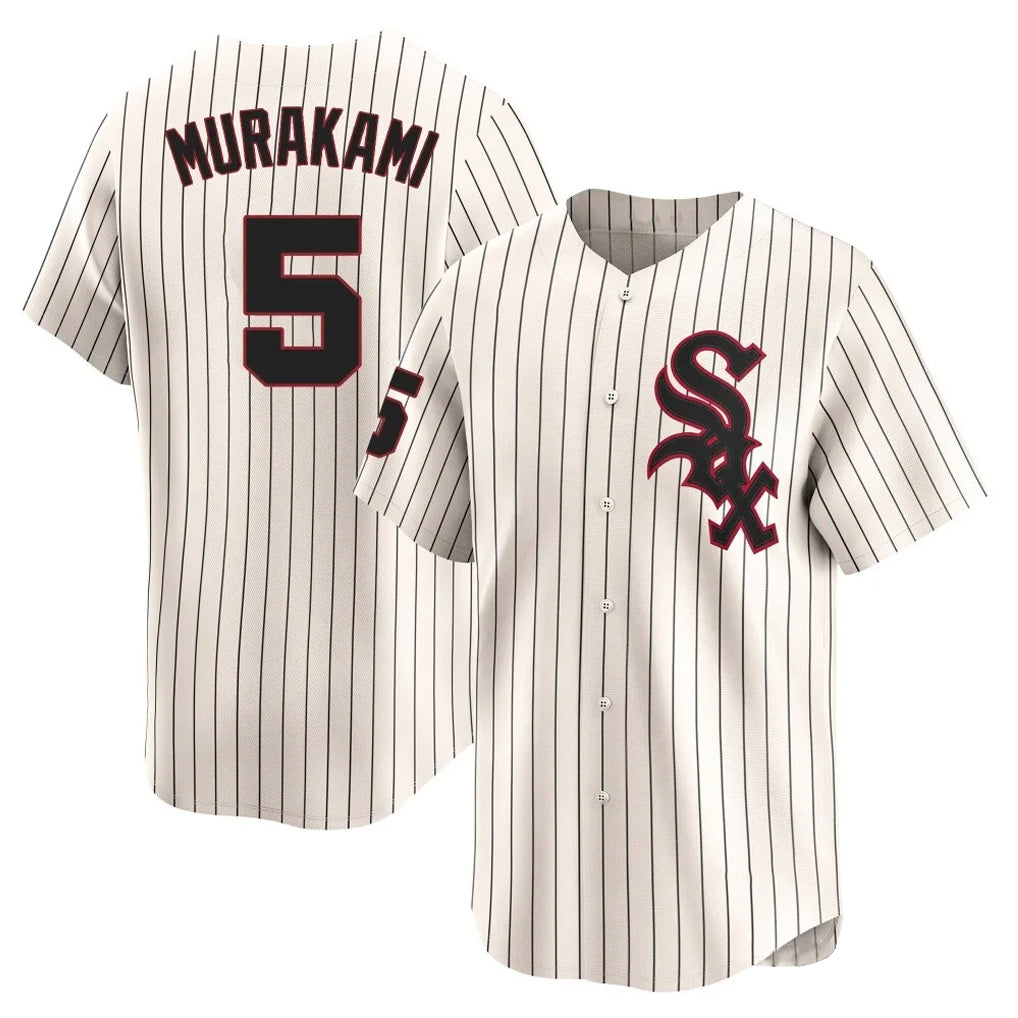 Yuxns C.White Sox #5 Munetaka Murakami Player Cream Cooperstown Collection Limited Home Stitched Jerseys