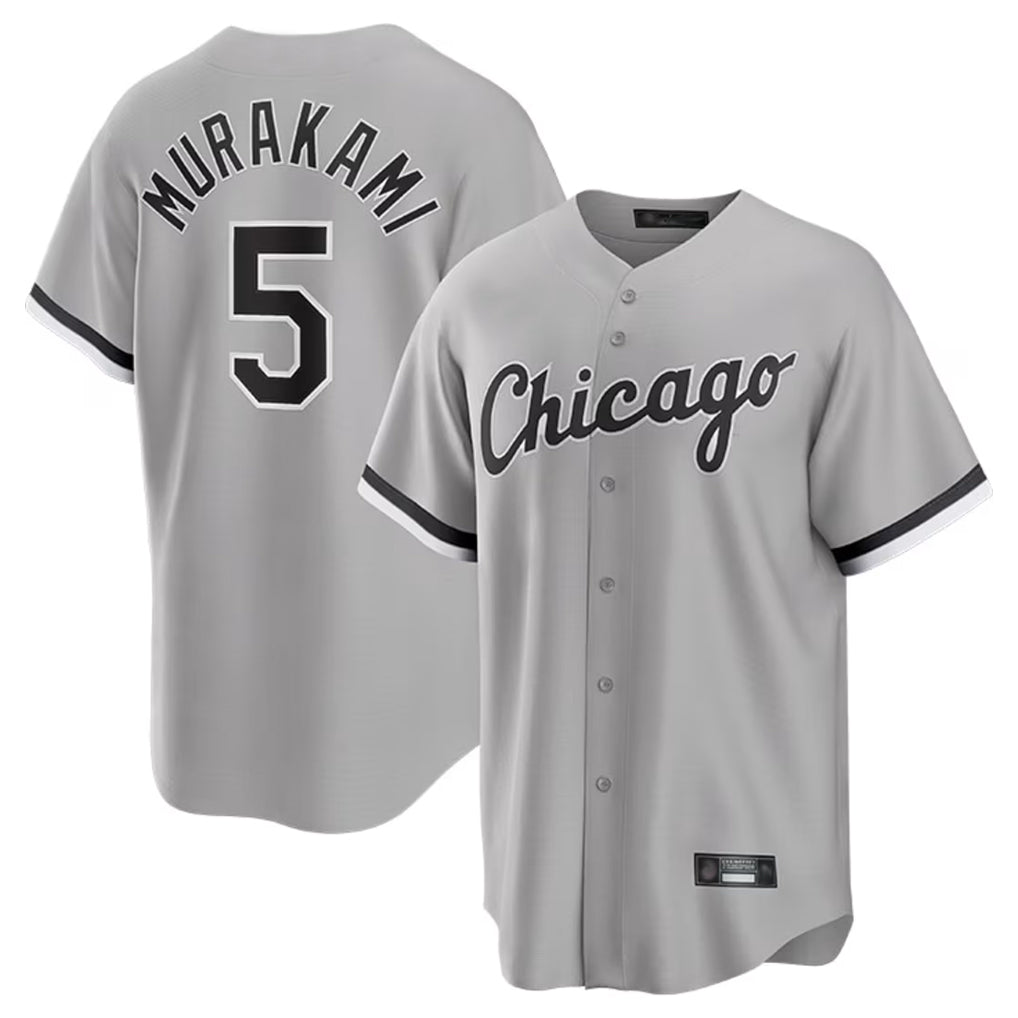 Yuxns C.White Sox #5 Munetaka Murakami Player Gray Home Game Stitched Jerseys