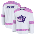 Yuxns CB.Jackets White Hockey Fights Cancer Survivor Practice Jersey