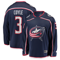 Yuxns CB.Jackets #3 Charlie Coyle Navy Home Breakaway Jersey