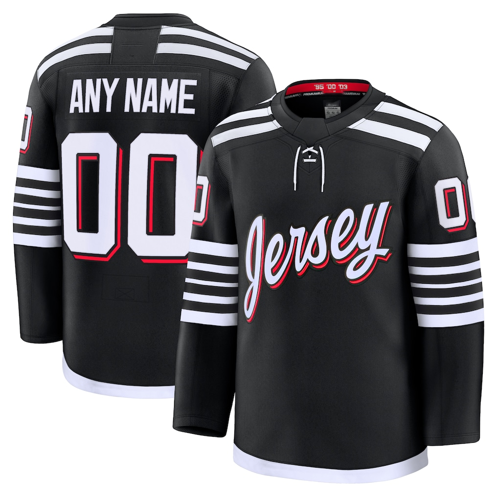 Yuxns Cheap NJ.Devils Black Alternate Premium Jerseys
